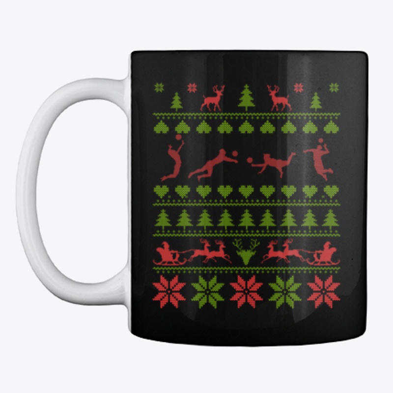 Volleyball Ugly Christmas Sweater Hoodie
