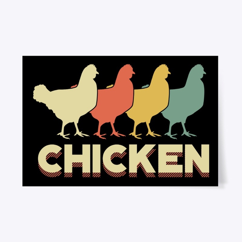 Silhouette Vintage Chicken Lover Gift