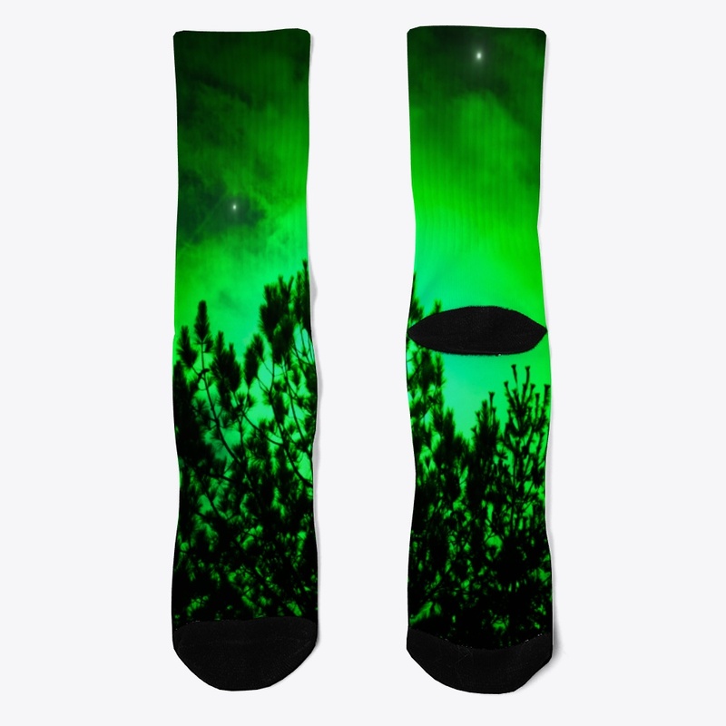 green tree glowing