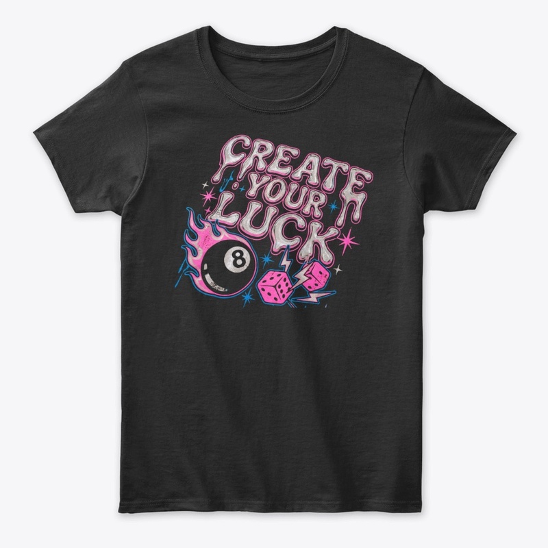 Retro Chrome "Luck" Streetwear Tee