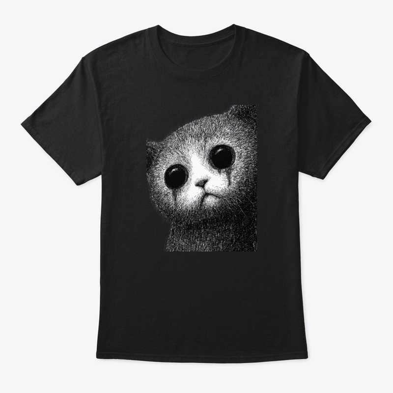 Sad Cat Weeping Eyes artwork