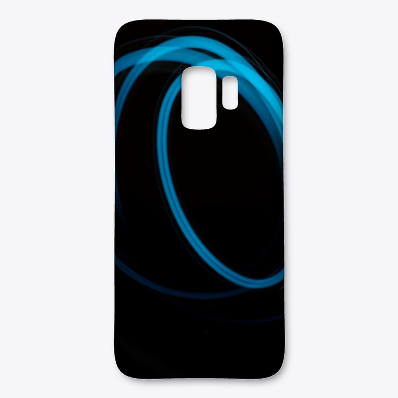 Black and Blue Swirl Abstract