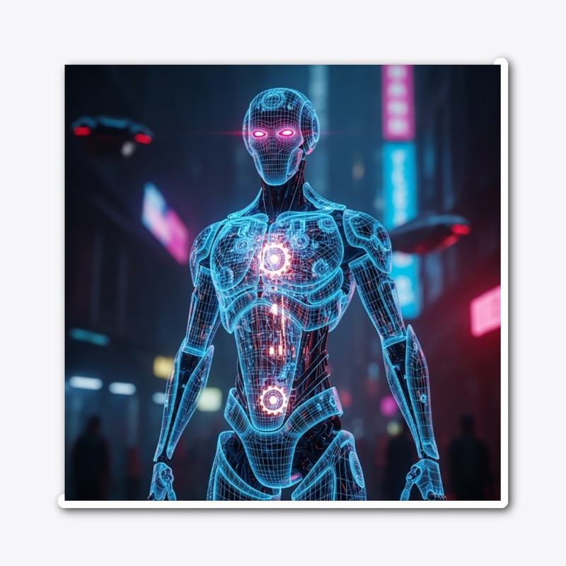 Luminous Cyberpunk Android