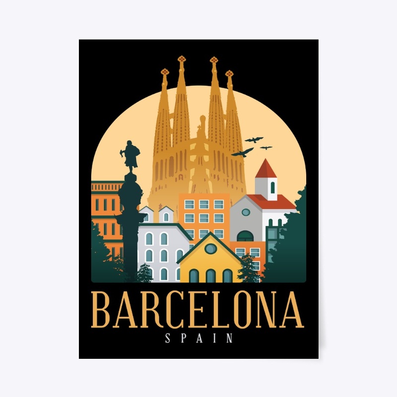 Spain Skyline Barcelona Souvenir Gifts
