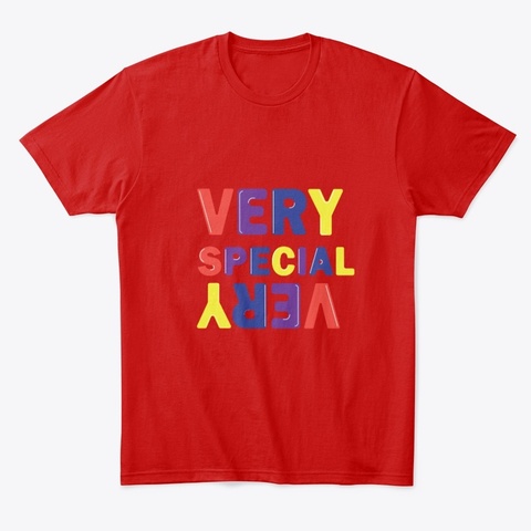 Very Very Special Bubble Letter Shirt Classic Red Kaos Front