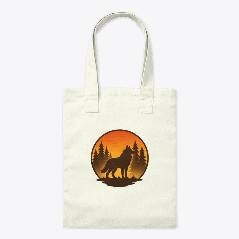 Sunset Wolf Silhouette T-Shirt
