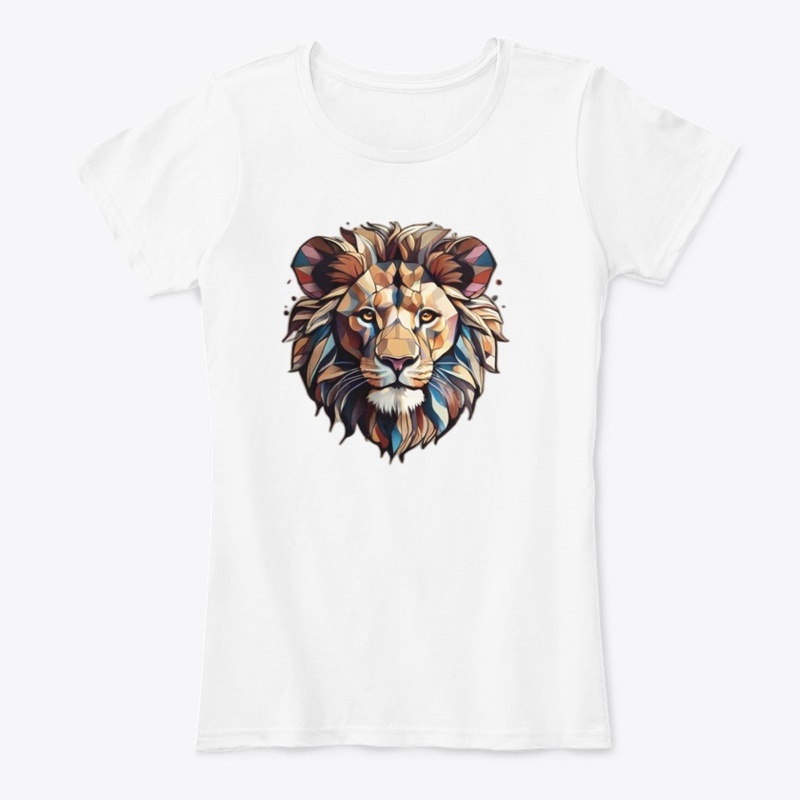 Kaleidoscopic lion illusion t-shirt