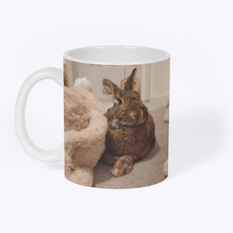 Pom Pom with cuddle bunnies