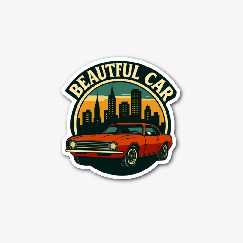 beautiful car city T-shart Design