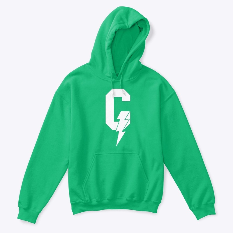 White G Bolt Hoodie For Kid