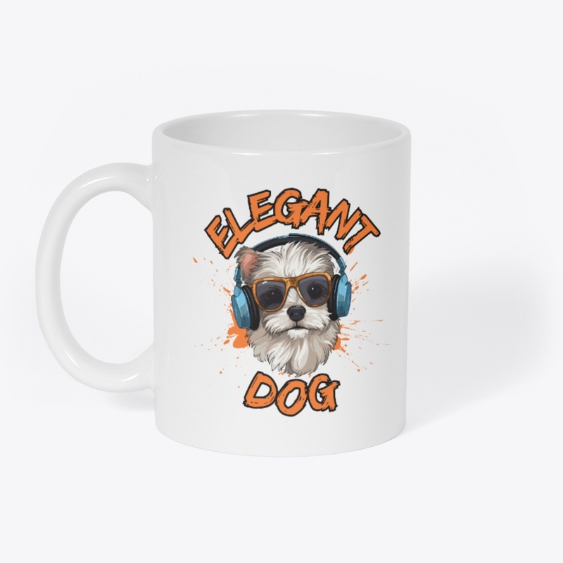 Stylish mug with cute dog design