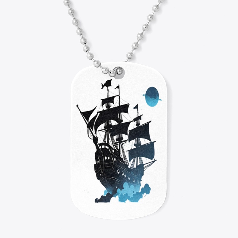 Shoulette of pirate ship
