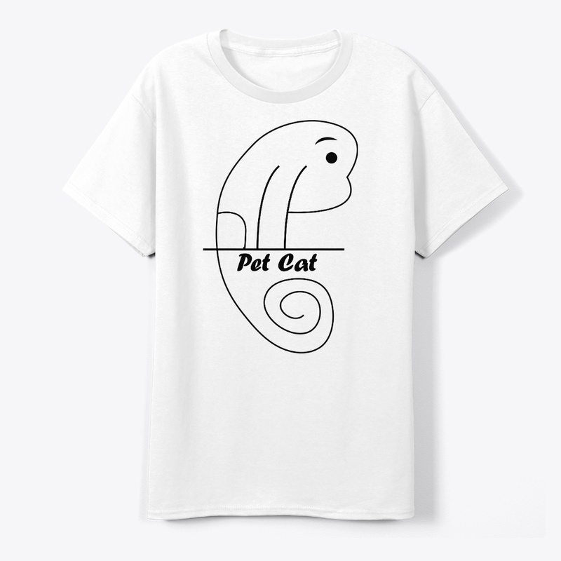 Minimalist pet cat T- Shirt Design