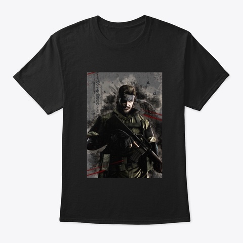 Snake Black T-Shirt Front