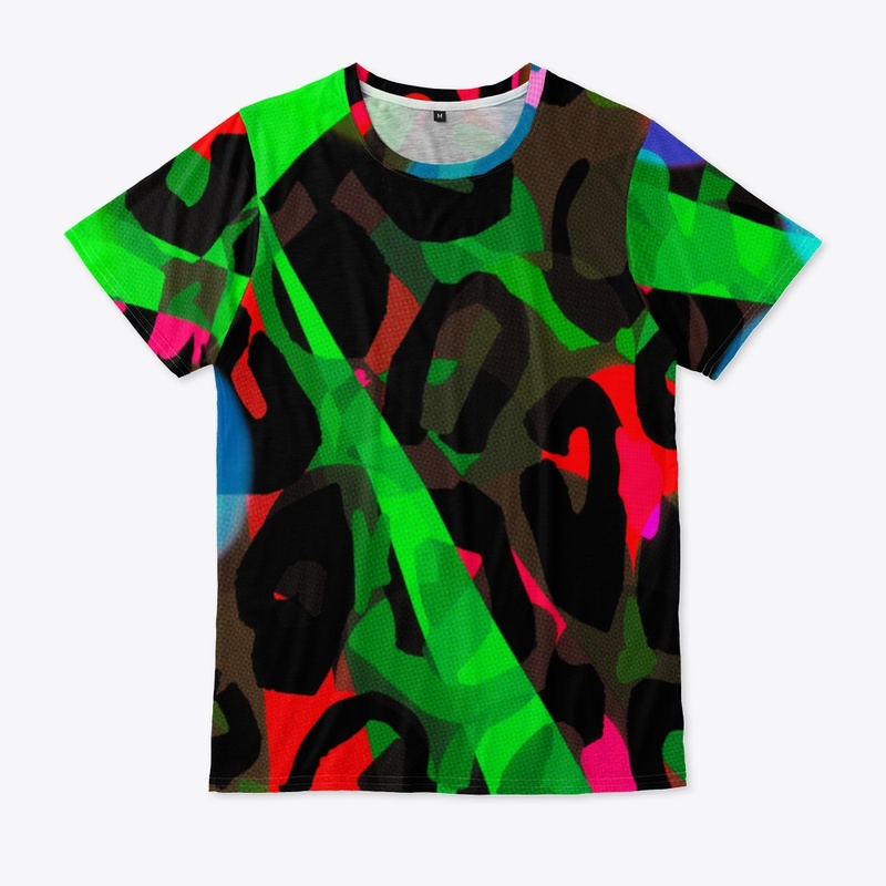 Bright Neon Green Brown Cheetah 