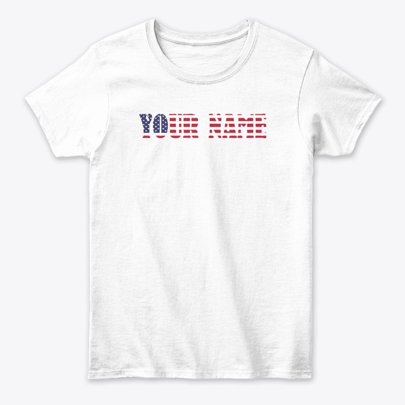 T Shirt with your name & country flag