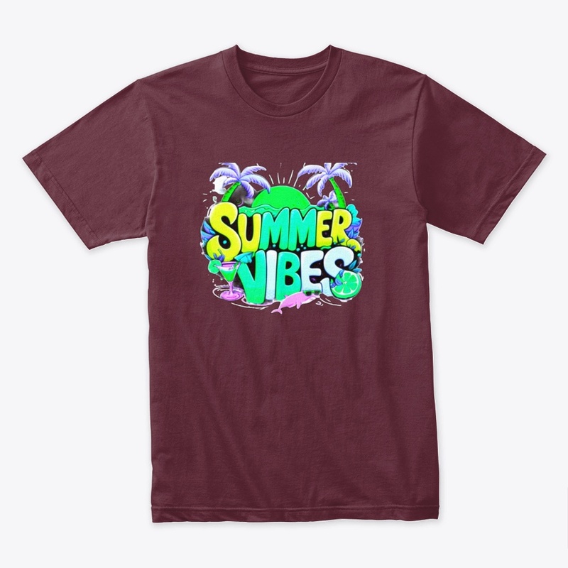 Summer vibes t-shirt design. 