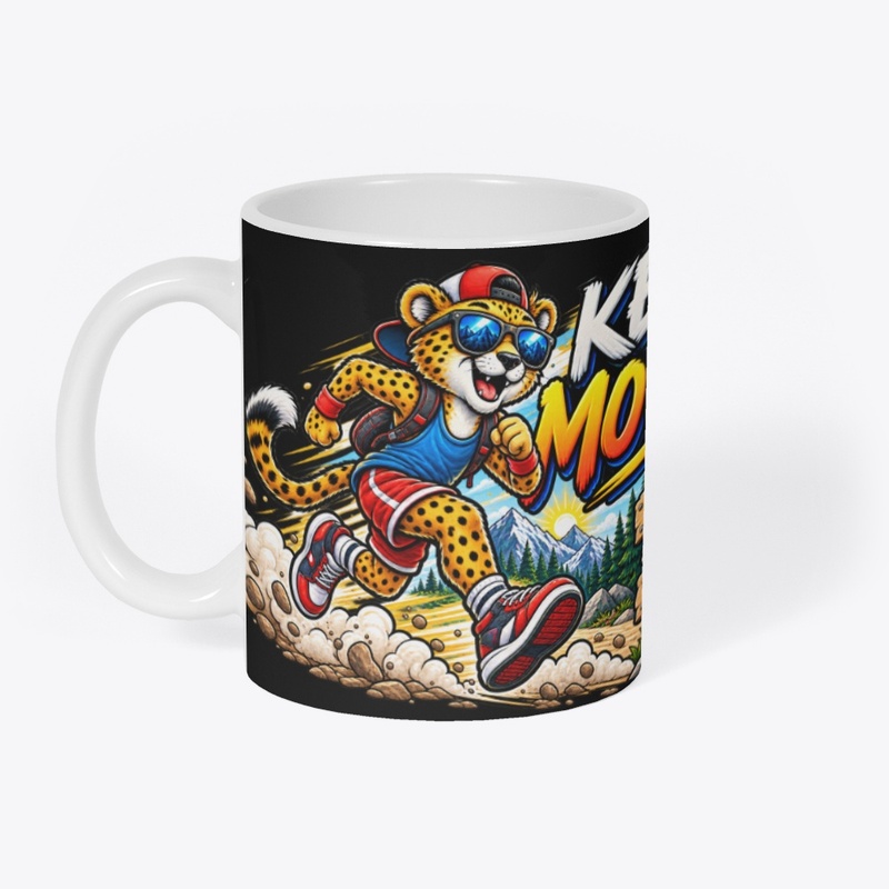 Keep Moving – Funny Running Cheetah 