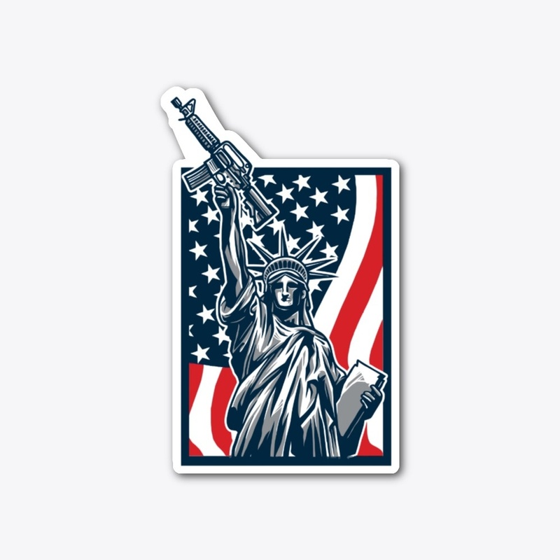 Statue of Liberty holding a Rifle