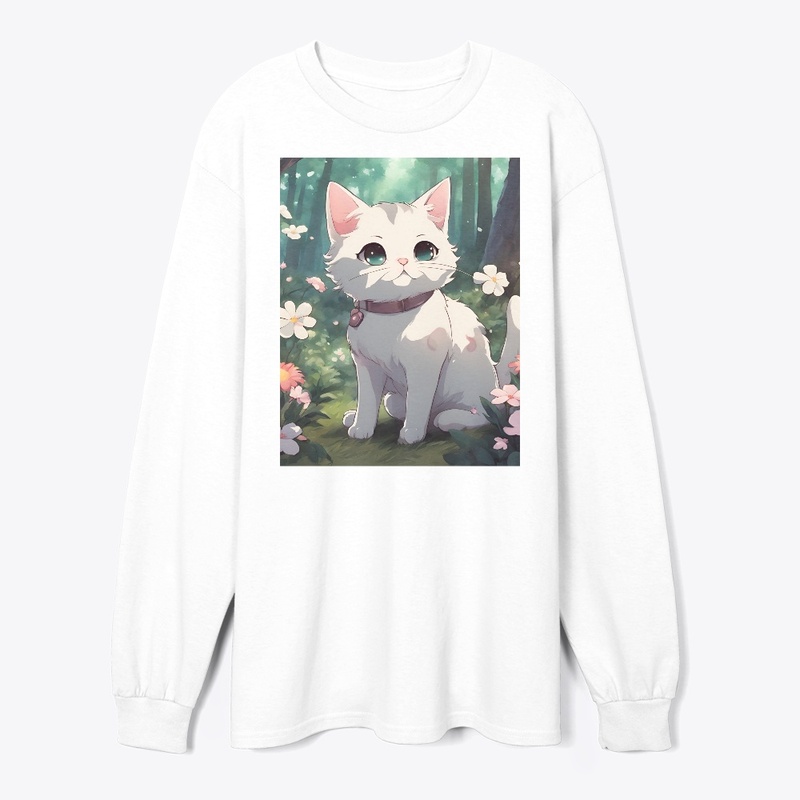 T-shirt design for forest cat