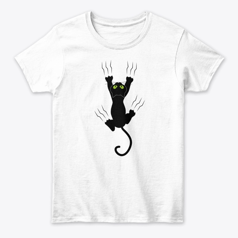 Hanging Cat Funny Women T-Shirt