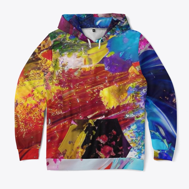 Airbrush colorful paint splatter graphic