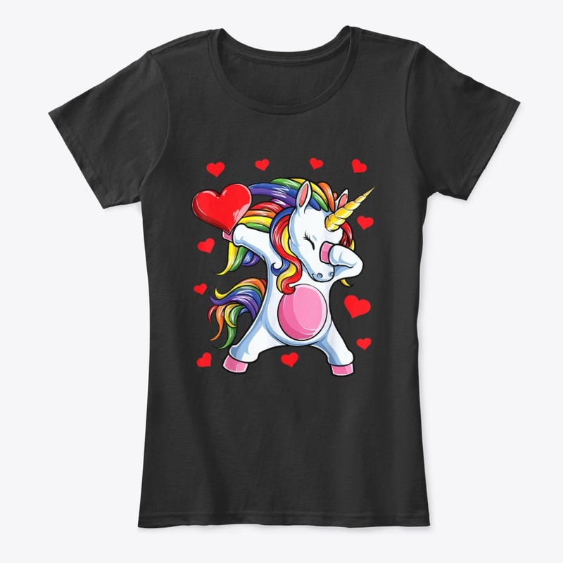 Dabbing Unicorn Valentines Day