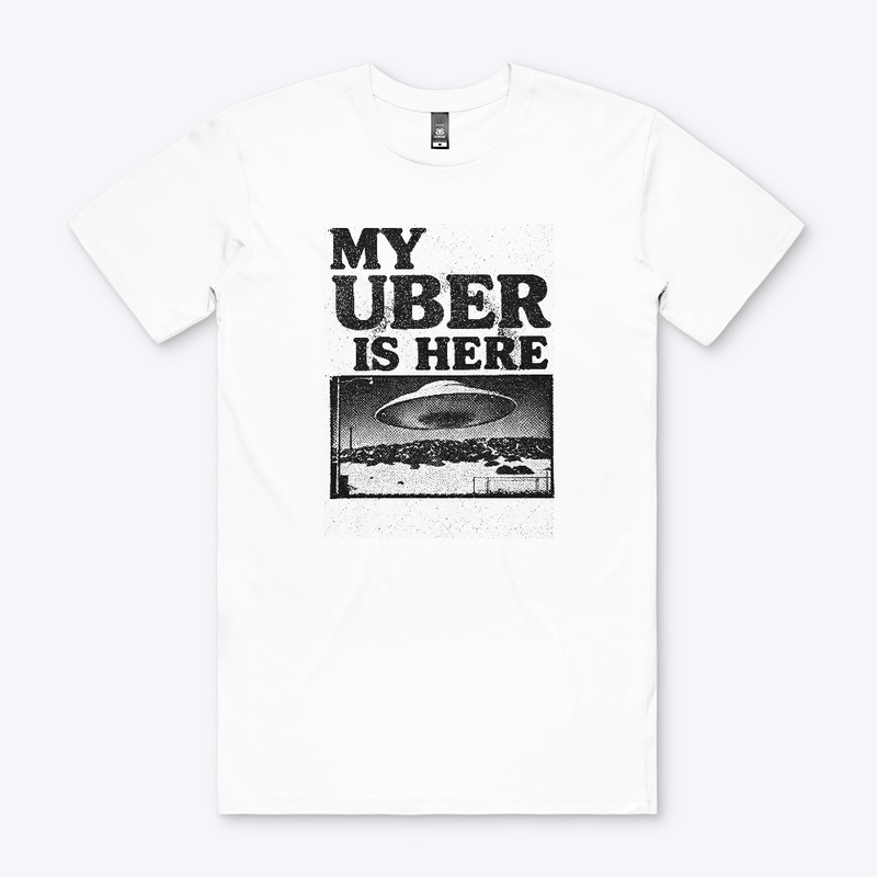 My Uber is Here (B&W)