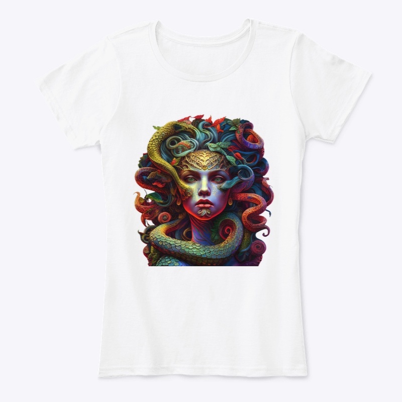 Medusa colorful head art