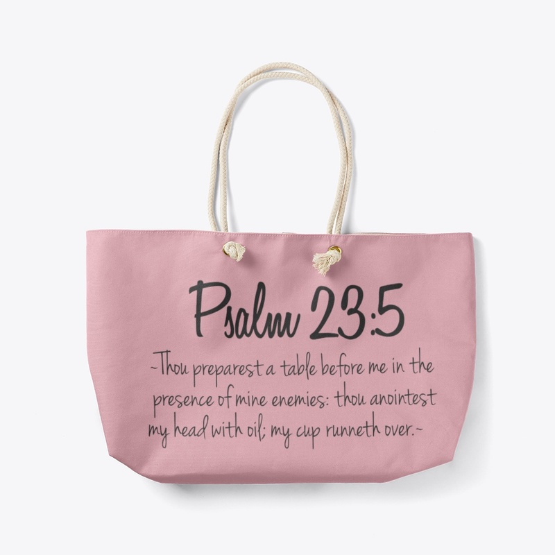Psalm 91:1/Psalm 23:5 Scripture Bag