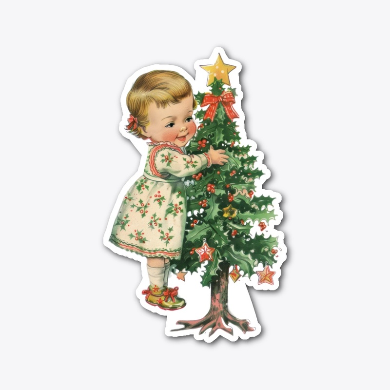 Christmas Baby Girl Sticker
