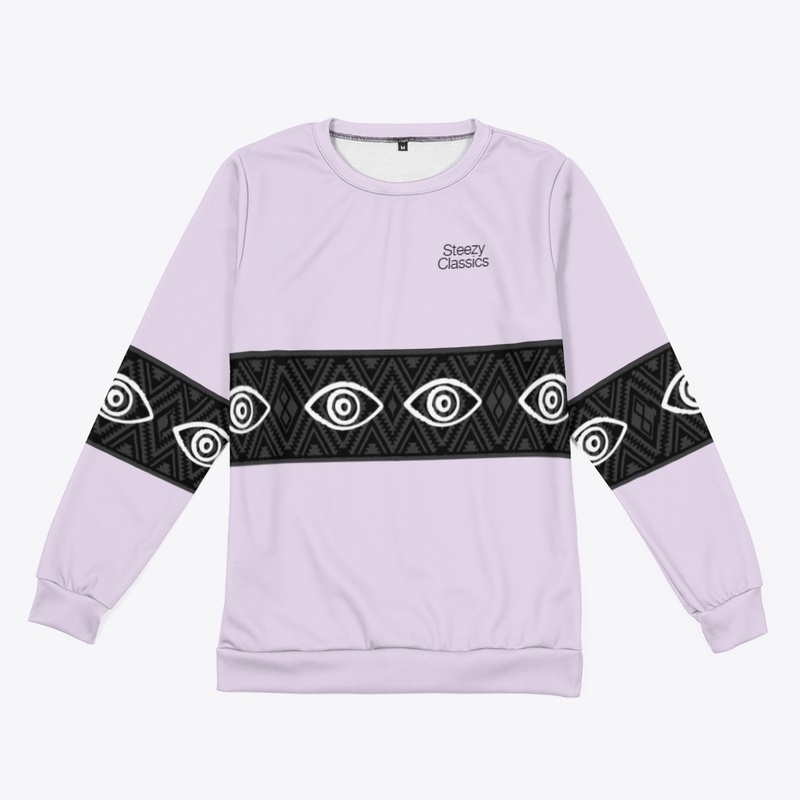 Bold Eye Patern Long-sleeve Sweatshirt