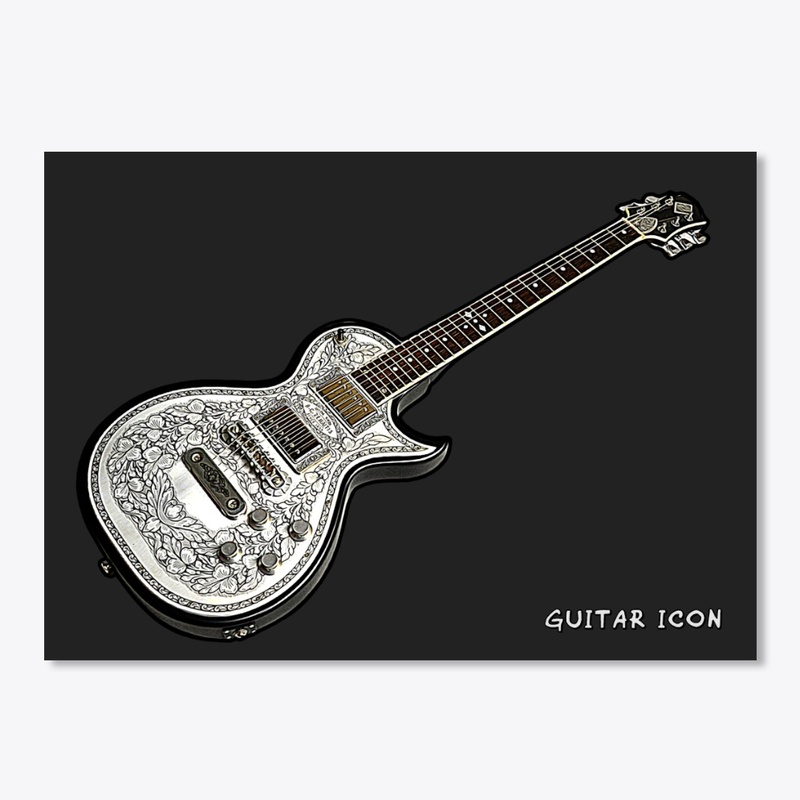 Guitar Icon - Metallic Inlay