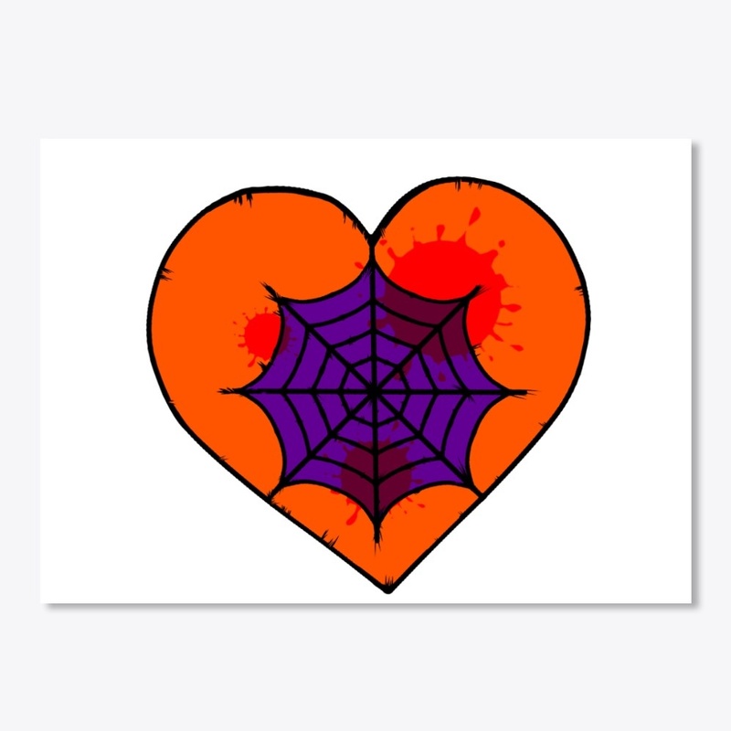 Horror Heart (Orange/Purple)