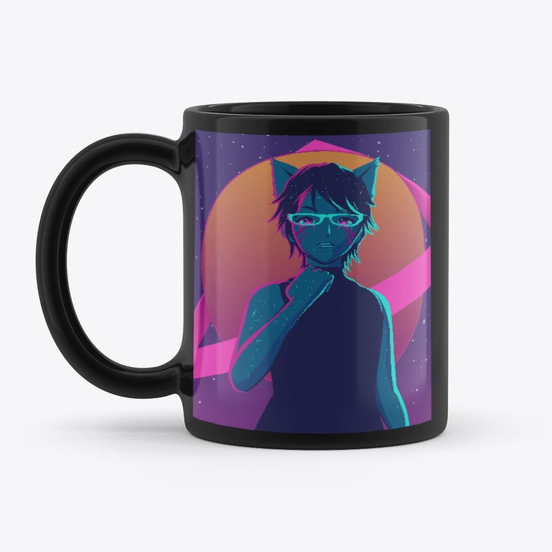 Retrowave Space Cat