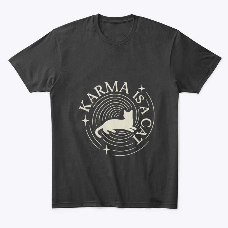 Karma Is a Cat Pastel Art Gift  