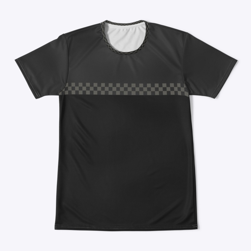 Black Checkered Racing Stripe