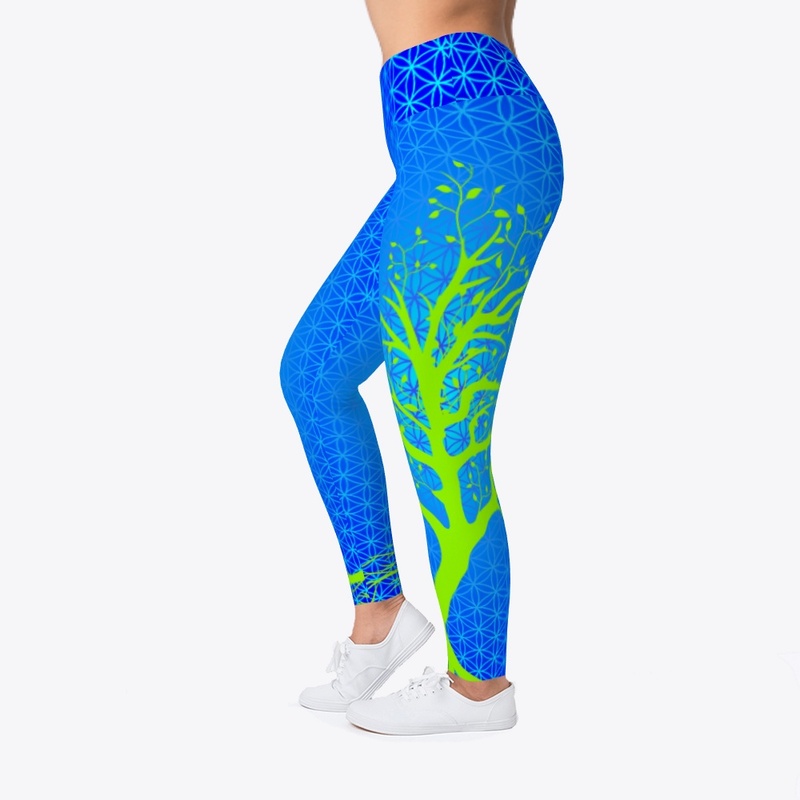 Flower of life tree silhouette Yoke Art