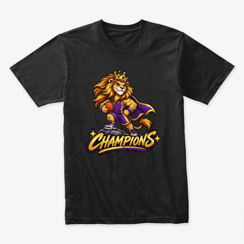 Champions Lion Basketball Mascot 