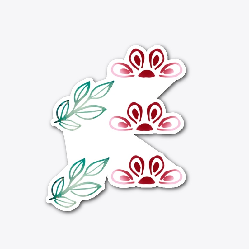 Floral line art design.