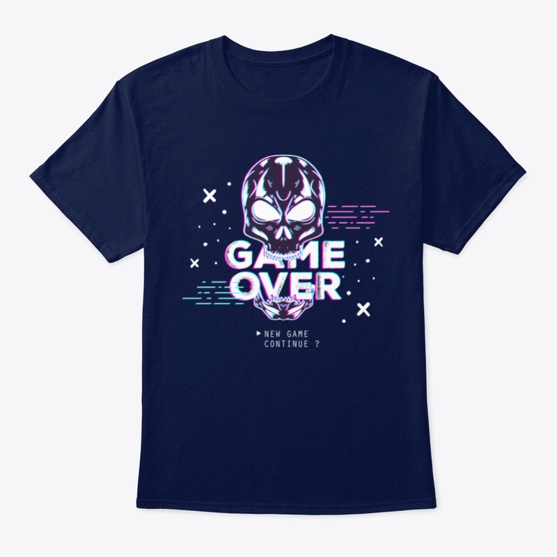Tee shirt Game over tete de mort  glitch