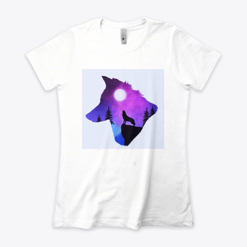 Wolf and the moon