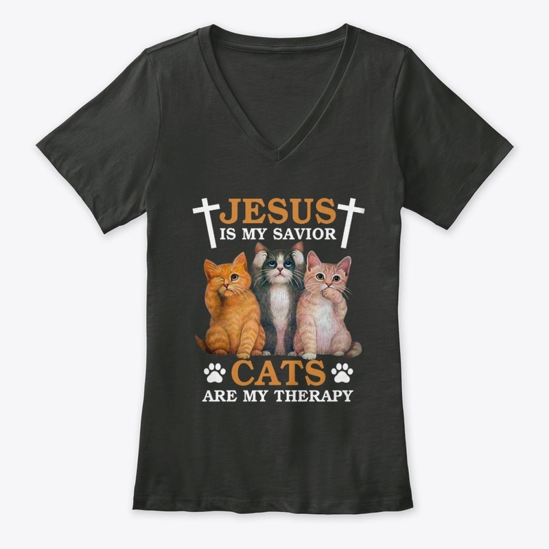 Jesus is my savior Cats are my therapy