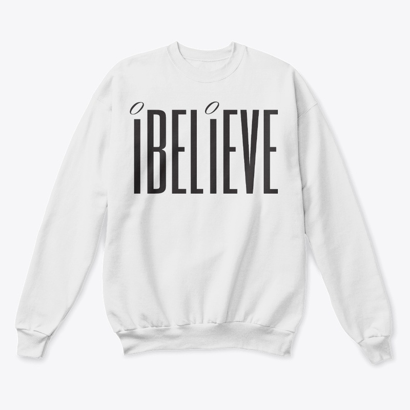 iBELiEVE blk logo tee