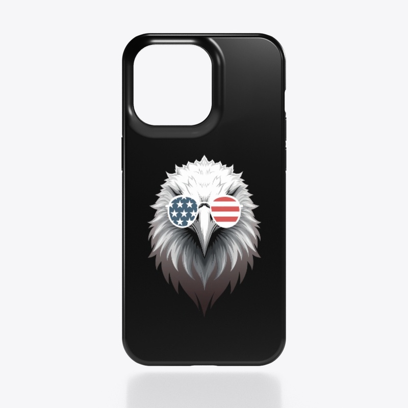 Eagle Art with American Flag Sunglasses