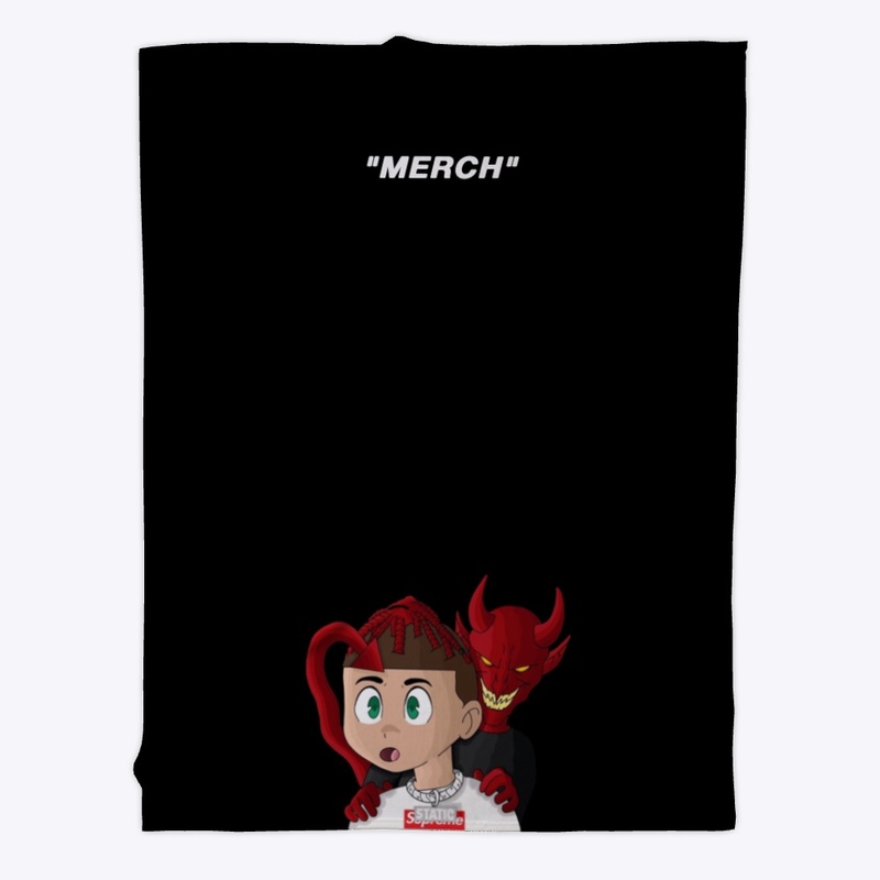 LIL STATIC "DEMONS" BLANKET BLACK