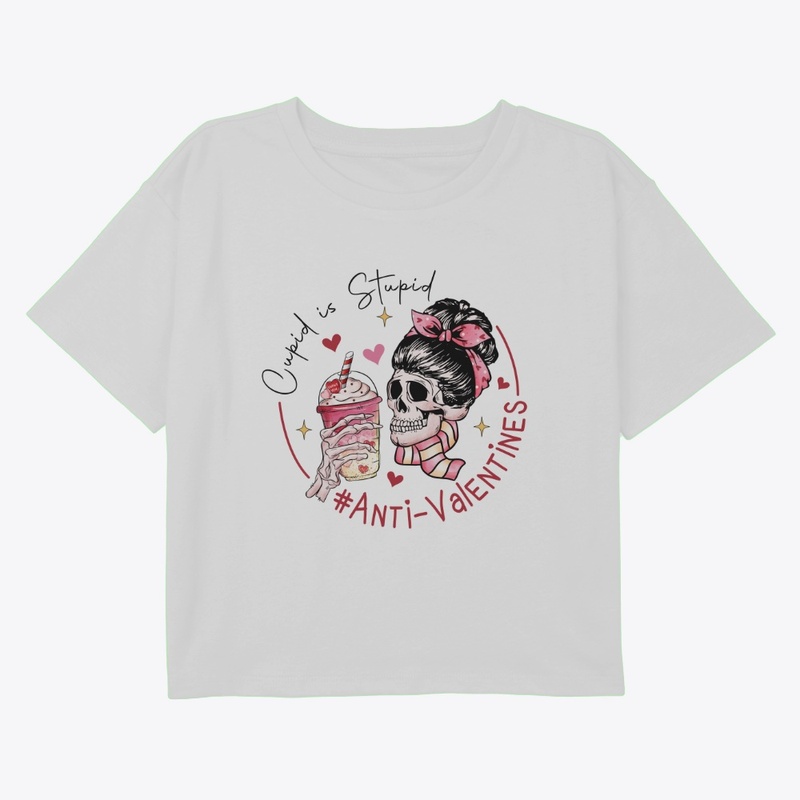  Cupid Is Stupid – Anti-Valentine Skull 