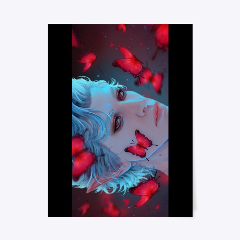 Red butterflies