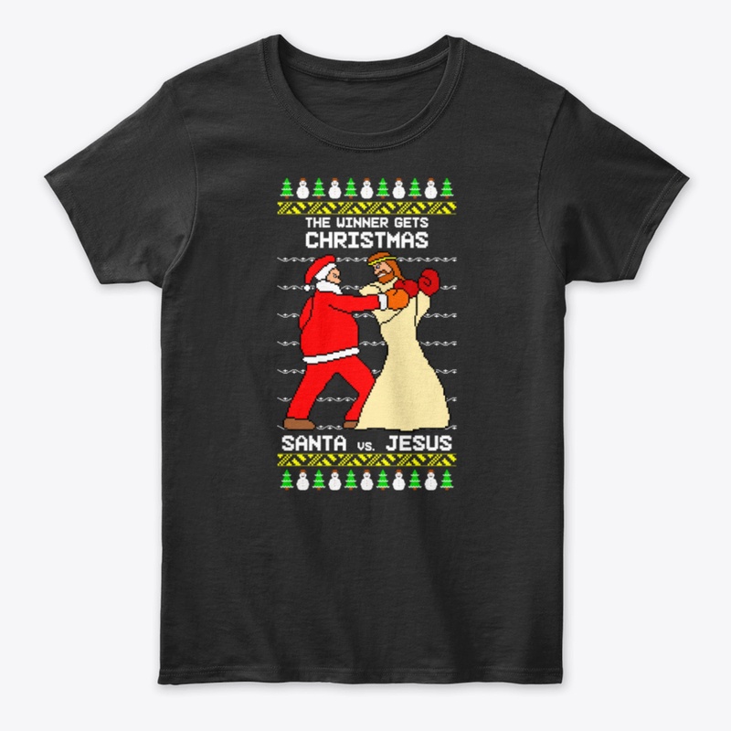 Santa Vs Jesus Ugly Christmas
