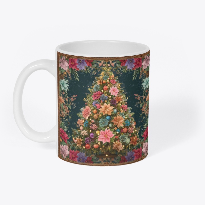 Vintage Floral Christmas Tree Bouquet